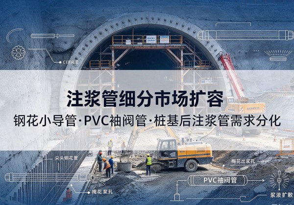 仓山注浆管细分市场扩容，隧道钢花小导管、PVC 袖阀管、桩基后注浆管需求分化